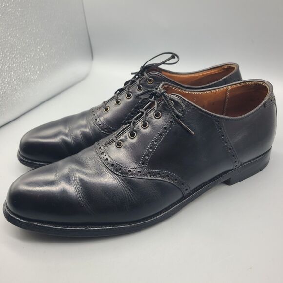 Alden 996 Oxford Mens Shoes Black Leather  brogue lace-up Made USA sz 9.5 B main image 13